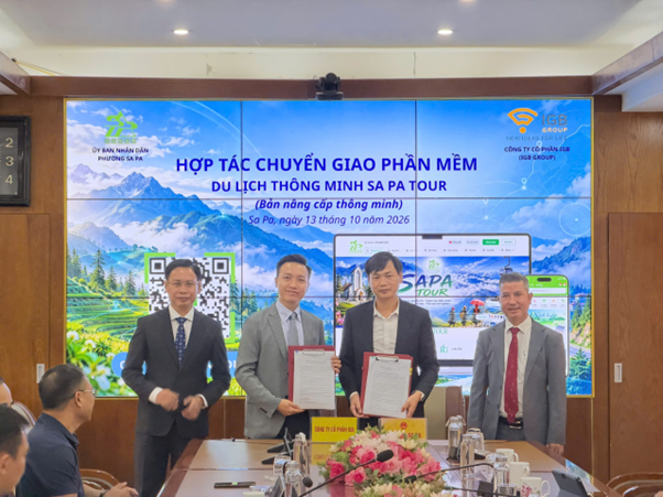UBND Phường Sapa và IBG Group hợp tác chuyển giao hai giải pháp công nghệ, thúc đẩy chuyển đổi số trong du lịch và quản lý đất đai 