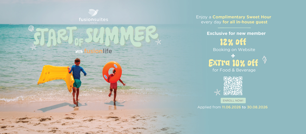 Chạm vào mùa hè giữa biển trời tại Fusion Suites Vung Tau